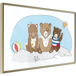 Arkiio Affisch Teddy Bears on the Beach [Poster] 30x20 Poster